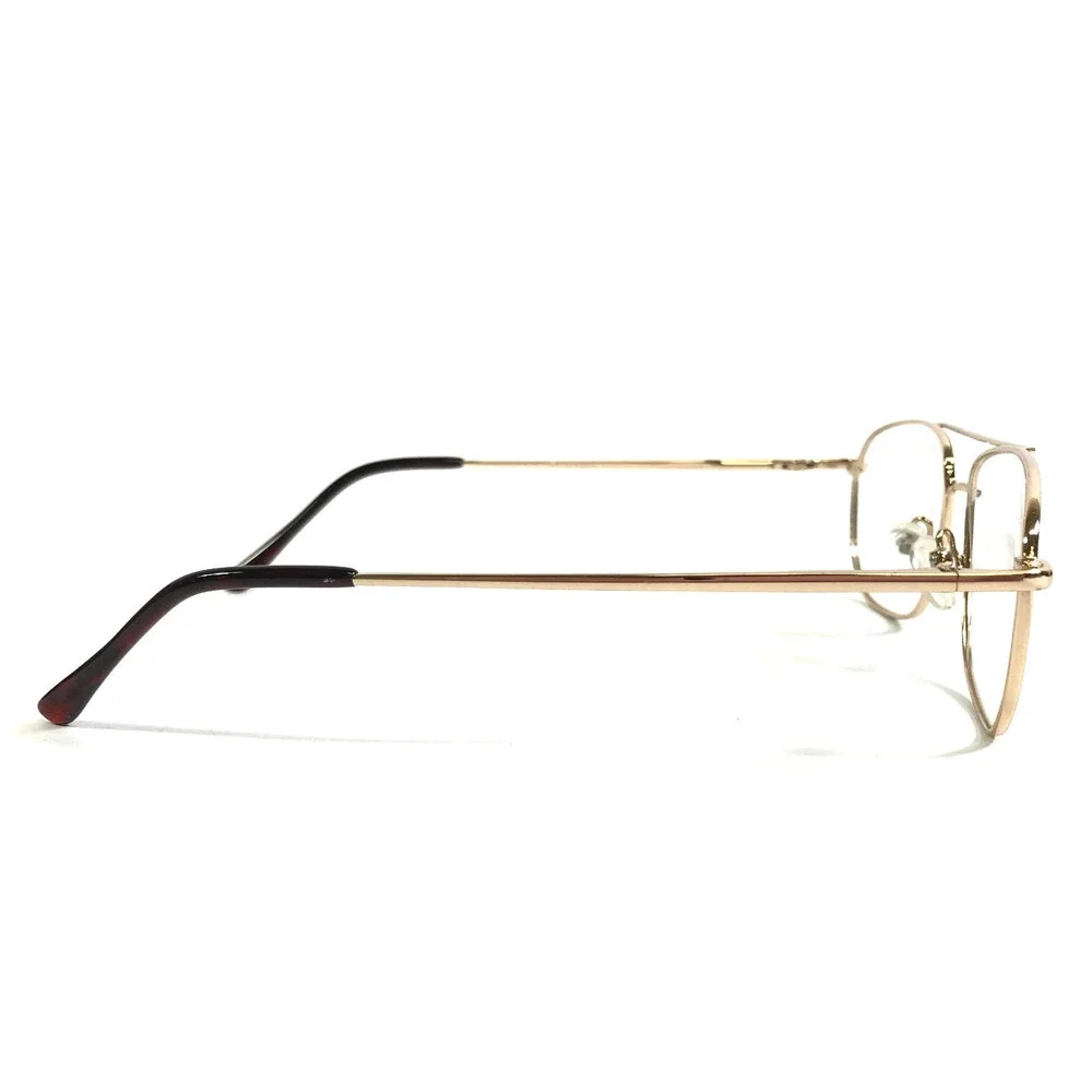 Shiny Gold Aviator Eyeglasses Frames P-115 GOLD Aviator Wire Rim 55-15-140